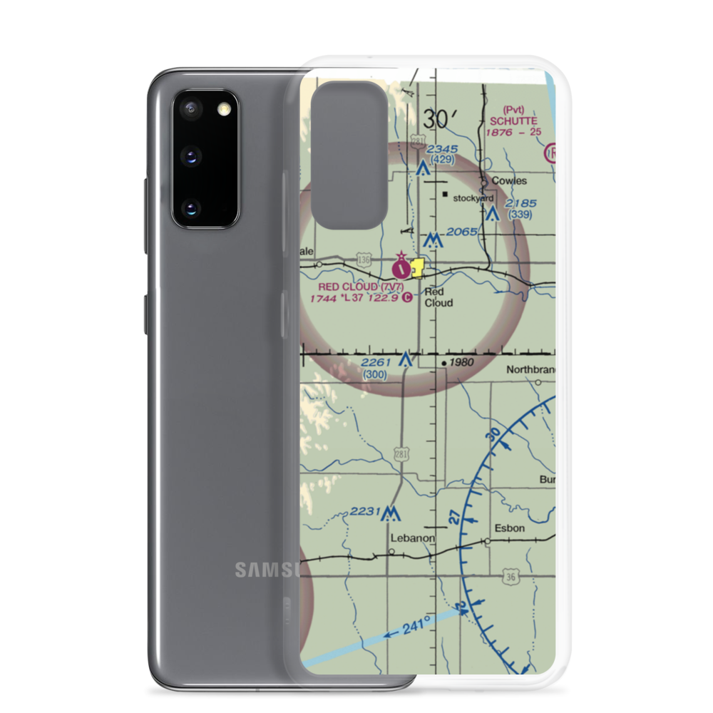 Shute Airport (6KS7) VFR Sectional Samsung Case Samsung Galaxy S20 model shown