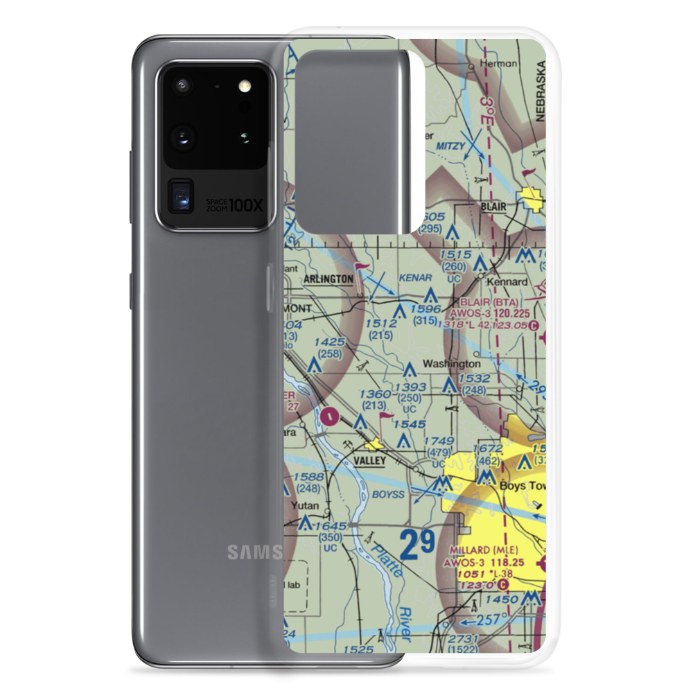 Sibbernsen Airport (1NE5) VFR Sectional Samsung Case Samsung Galaxy S20 Ultra model shown