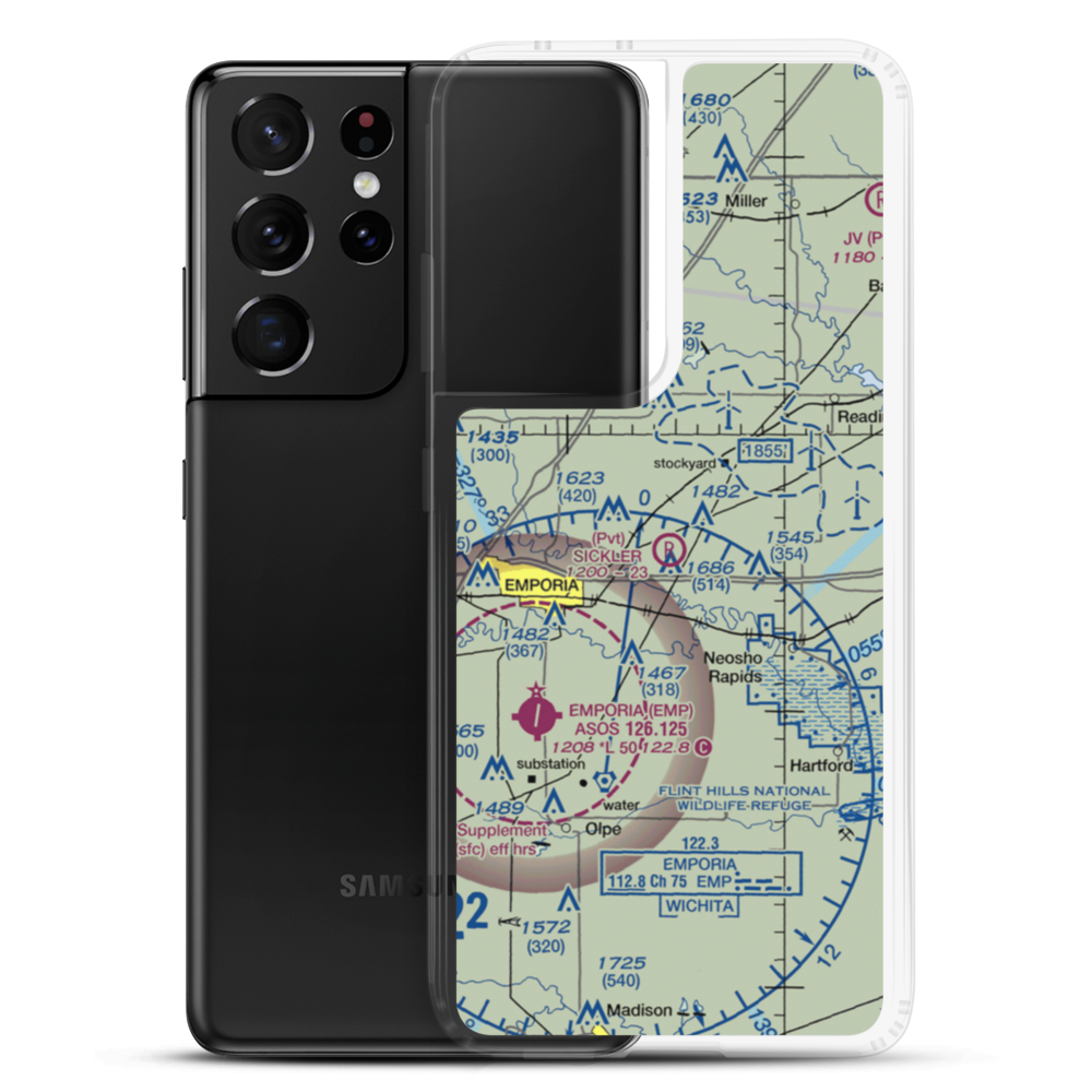 Sickler Airstrip (15KS) VFR Sectional Samsung Case Samsung Galaxy S21 Ultra model shown