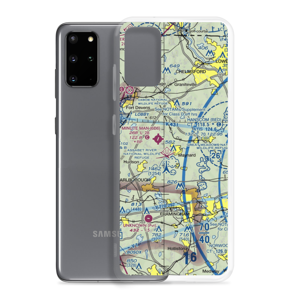 Sids Airport (MA52) VFR Sectional Samsung Case Samsung Galaxy S20 Plus model shown