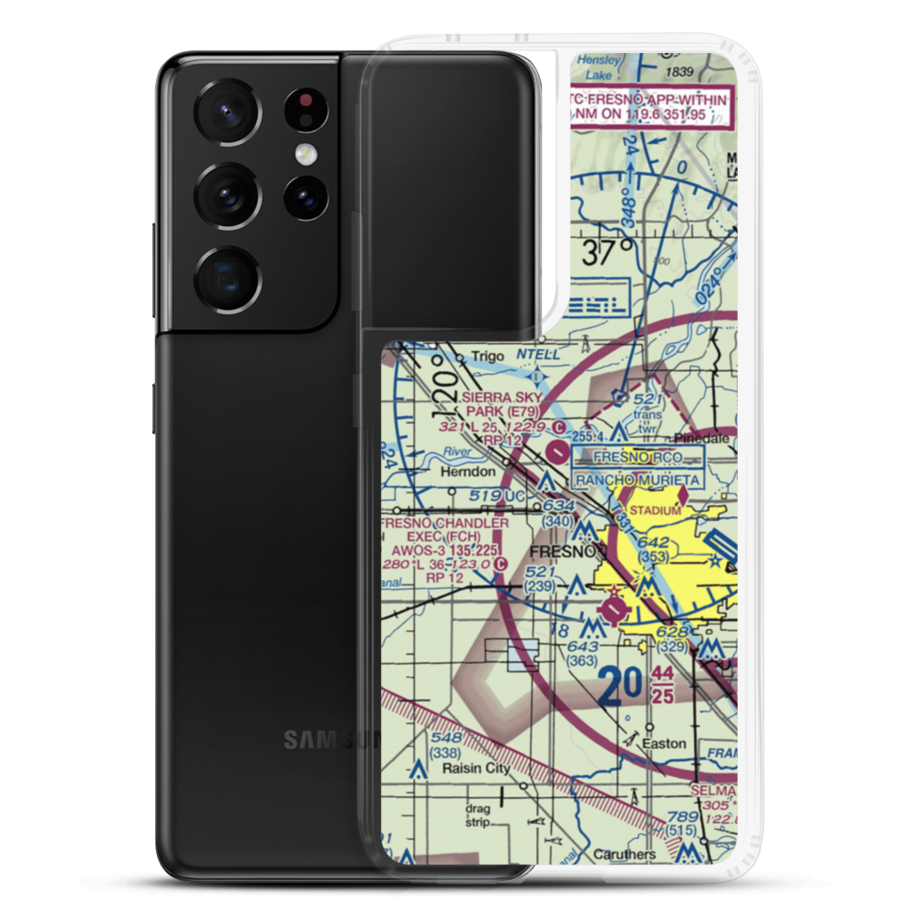 Sierra Sky Park Airport (E79) VFR Sectional Samsung Case Samsung Galaxy S21 Ultra model shown