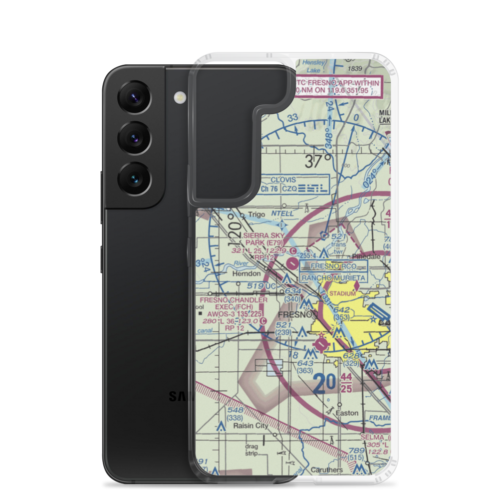Sierra Sky Park Airport (E79) VFR Sectional Samsung Case Samsung Galaxy S22 model shown