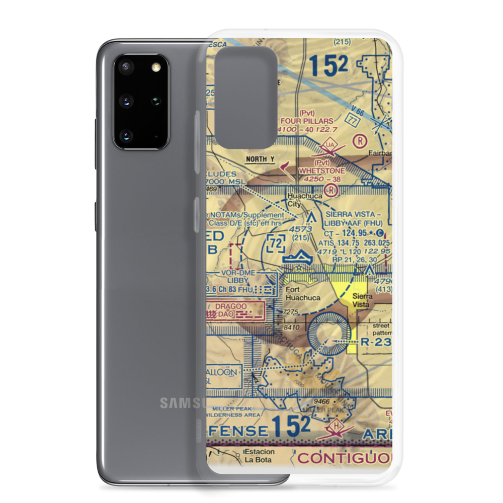 Sierra Vista Municipal Libby Army Air Field (FHU) VFR Sectional Samsung Case Samsung Galaxy S20 Plus model shown