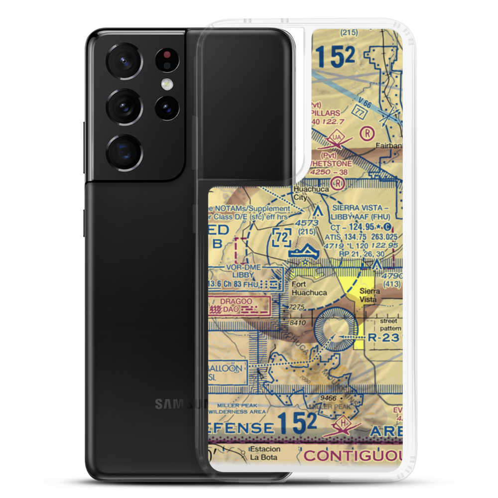 Sierra Vista Municipal Libby Army Air Field (FHU) VFR Sectional Samsung Case Samsung Galaxy S21 Ultra model shown