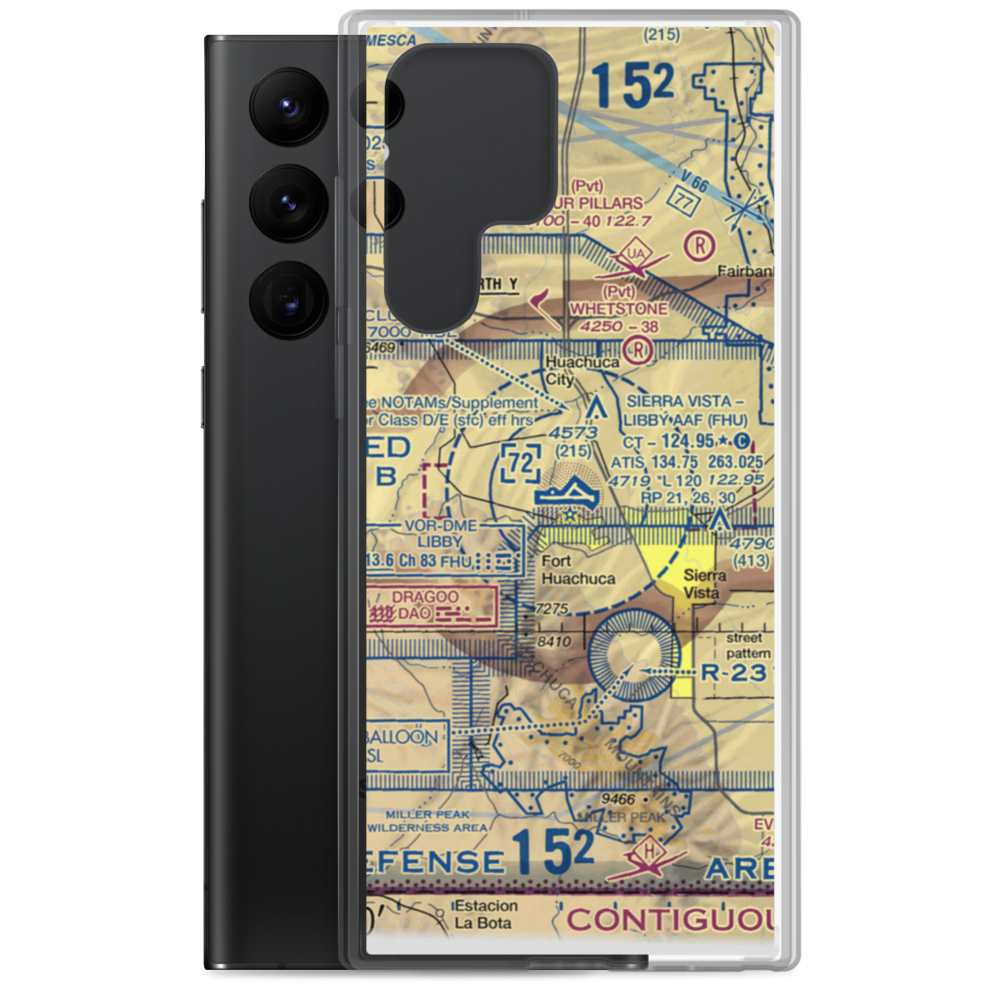 Sierra Vista Municipal Libby Army Air Field (FHU) VFR Sectional Samsung Case Samsung Galaxy S22 Ultra model shown