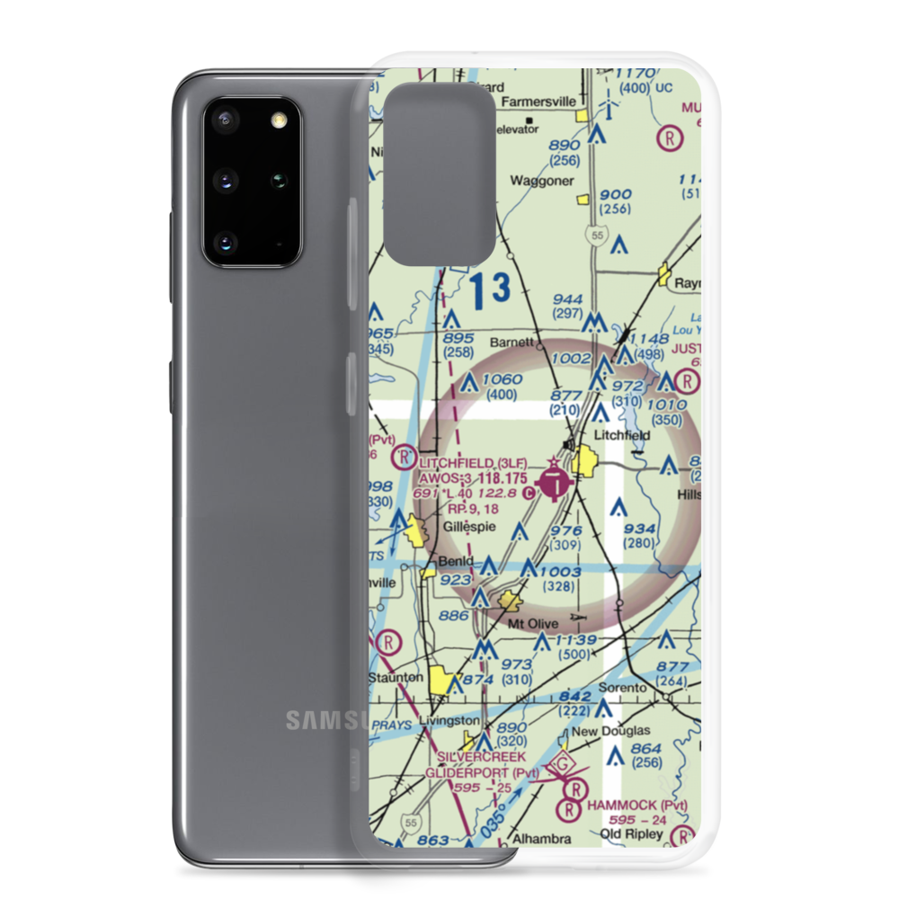 Sies Landing Area Airport (1LL4) VFR Sectional Samsung Case Samsung Galaxy S20 Plus model shown