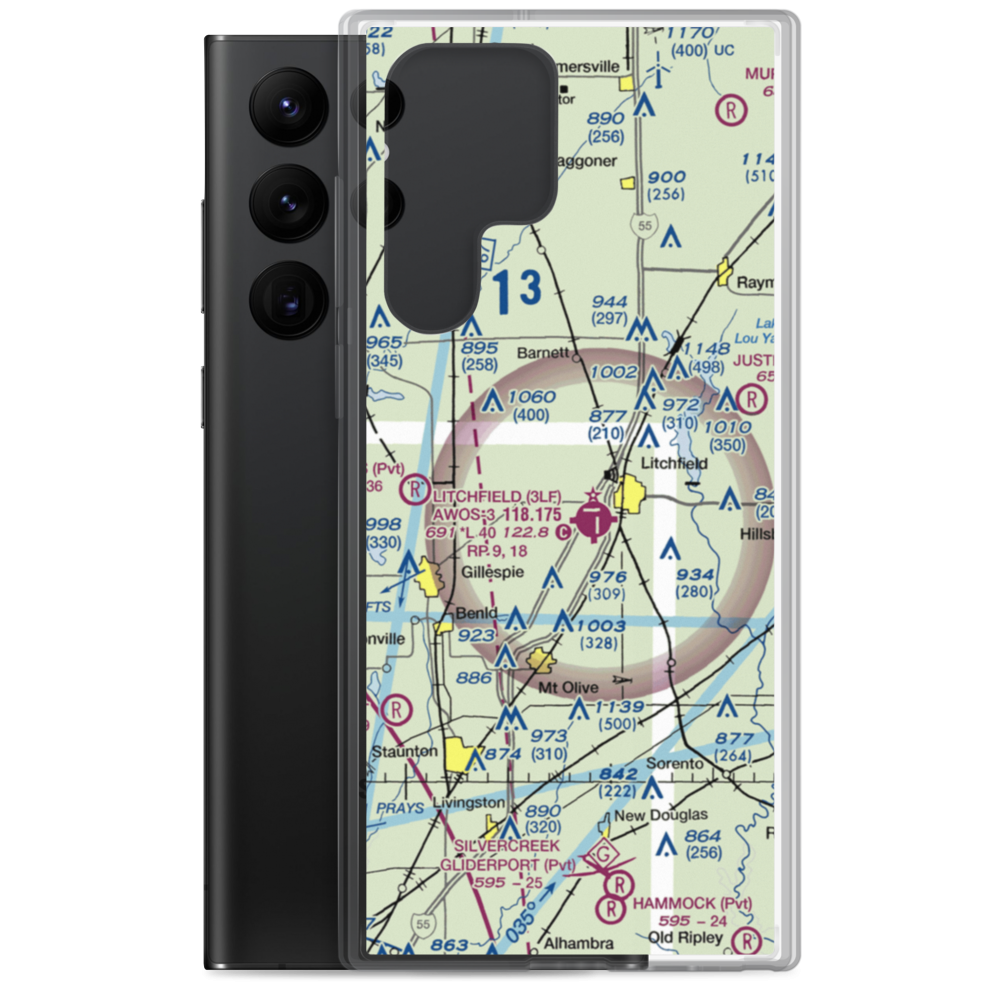 Sies Landing Area Airport (1LL4) VFR Sectional Samsung Case Samsung Galaxy S22 Ultra model shown