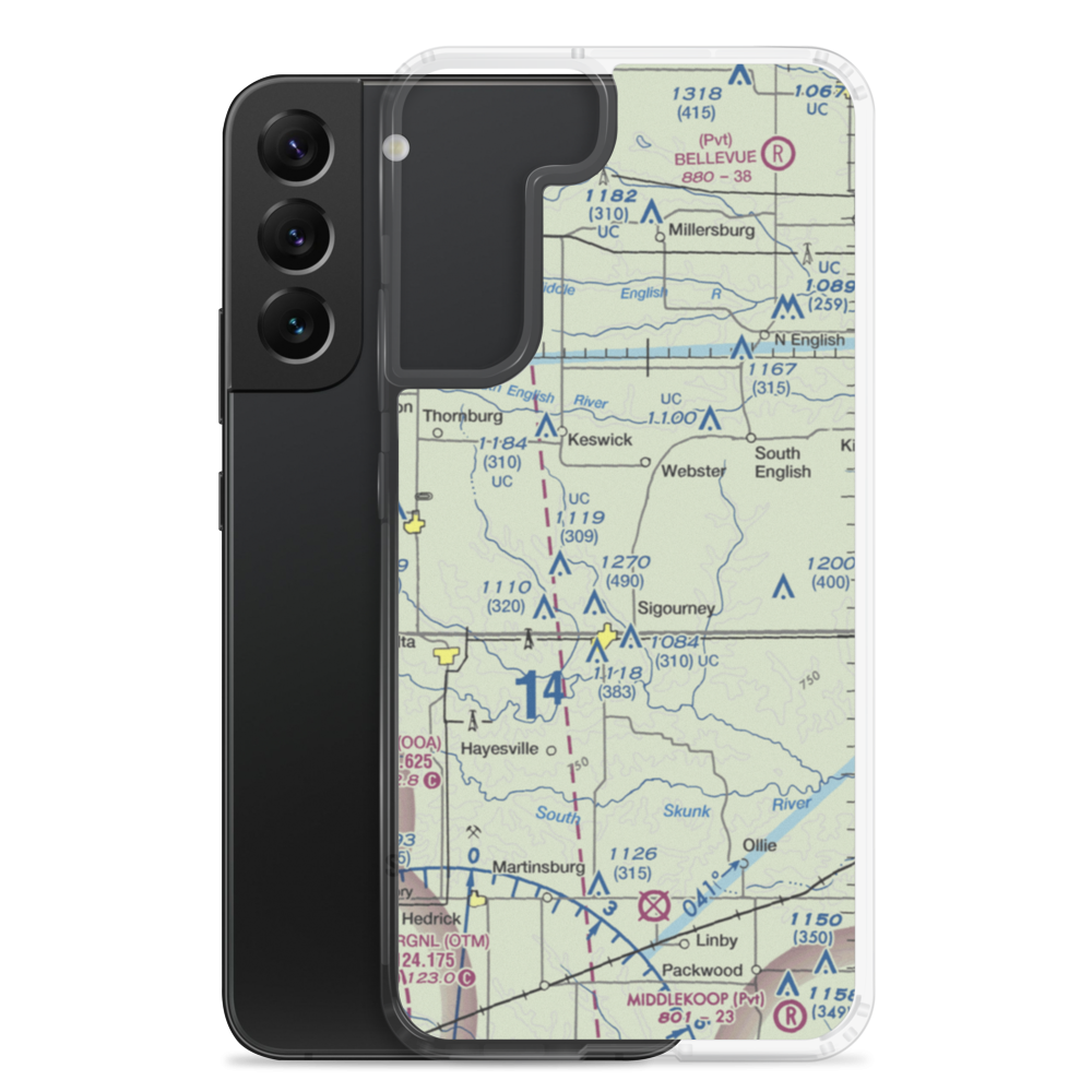 Sig-Nor Airport (IA06) VFR Sectional Samsung Case Samsung Galaxy S22 Plus model shown