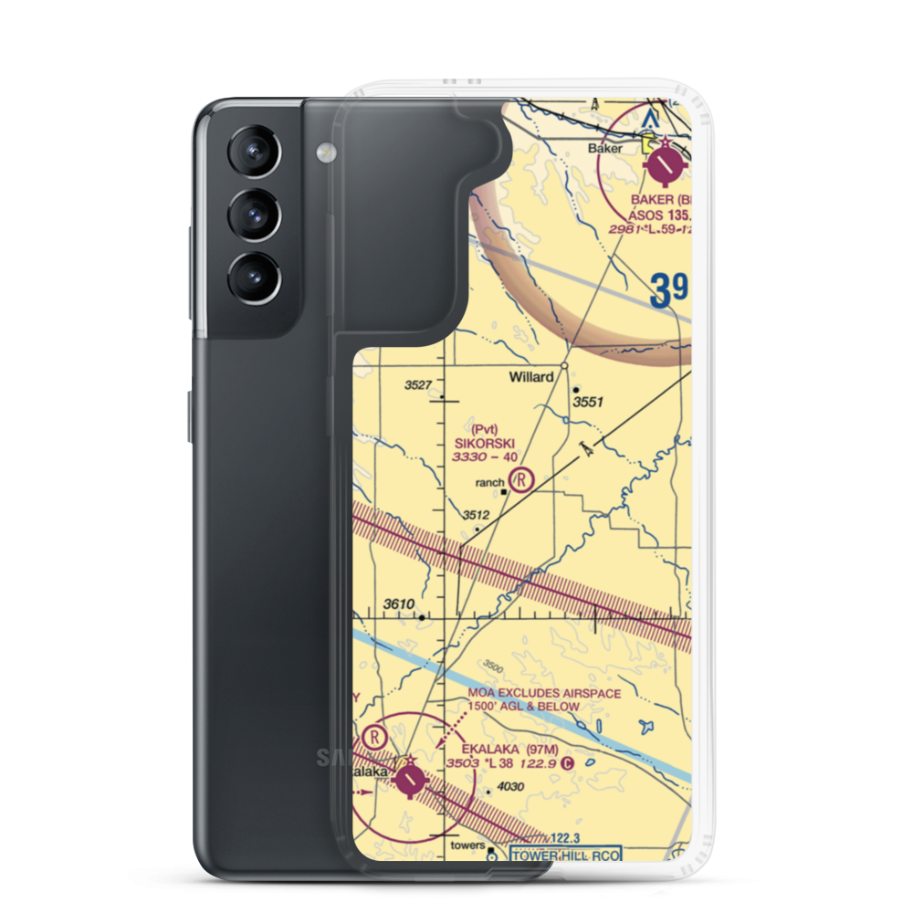 Sikorski Ranch Airport (MT74) VFR Sectional Samsung Case Samsung Galaxy S21 model shown