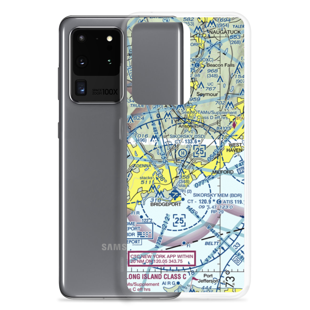 Sikorsky Heliport (JSD) VFR Sectional Samsung Case Samsung Galaxy S20 Ultra model shown