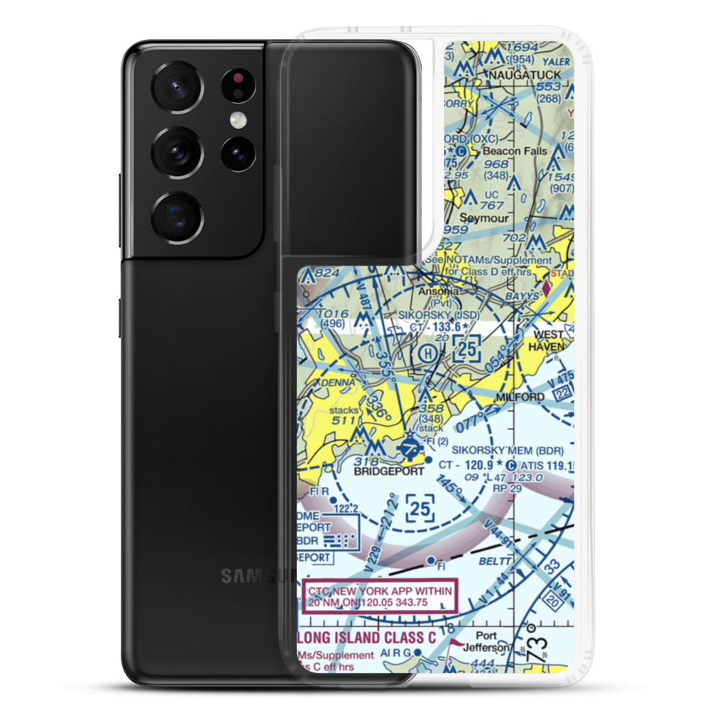 Sikorsky Heliport (JSD) VFR Sectional Samsung Case Samsung Galaxy S21 Ultra model shown