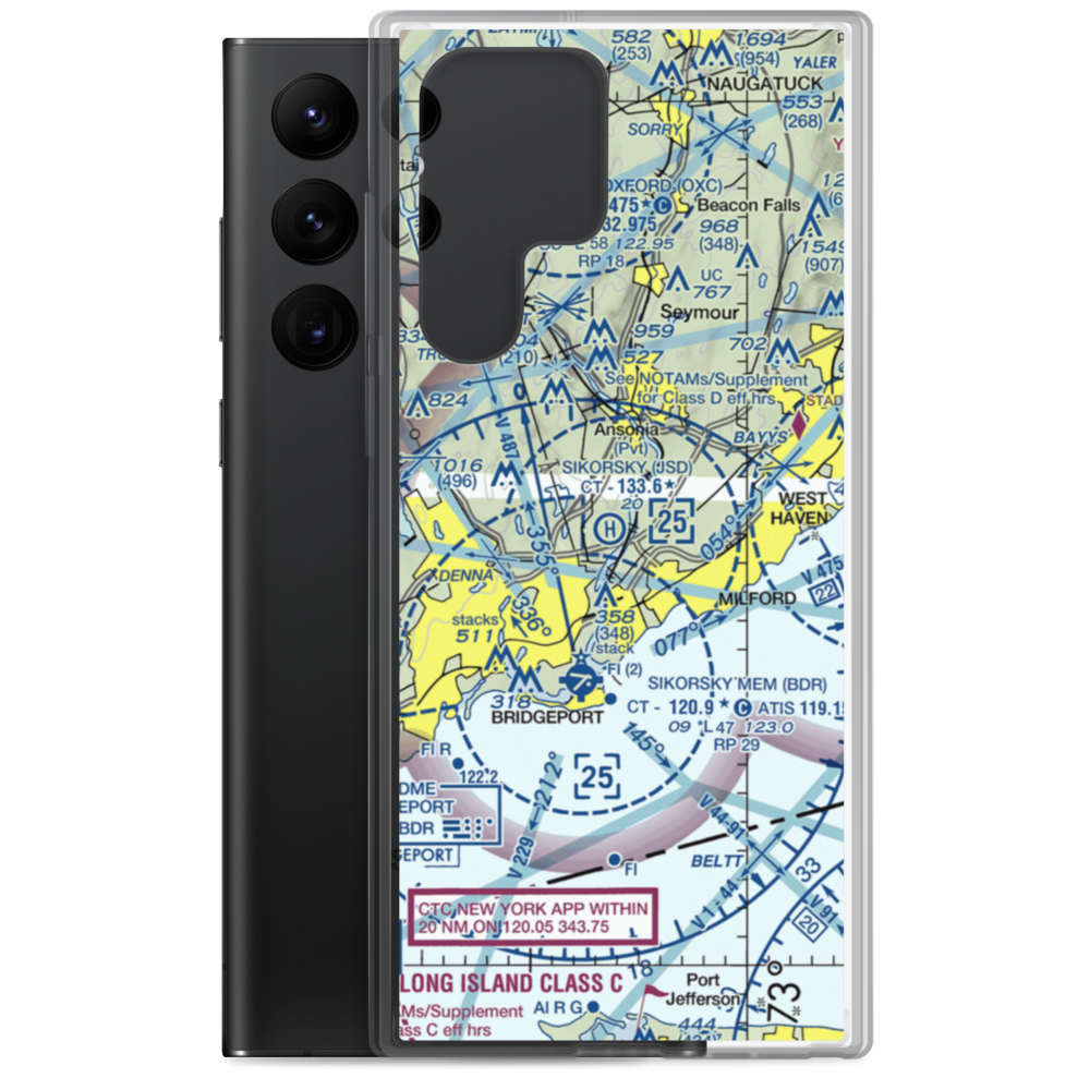 Sikorsky Heliport (JSD) VFR Sectional Samsung Case Samsung Galaxy S22 Ultra model shown