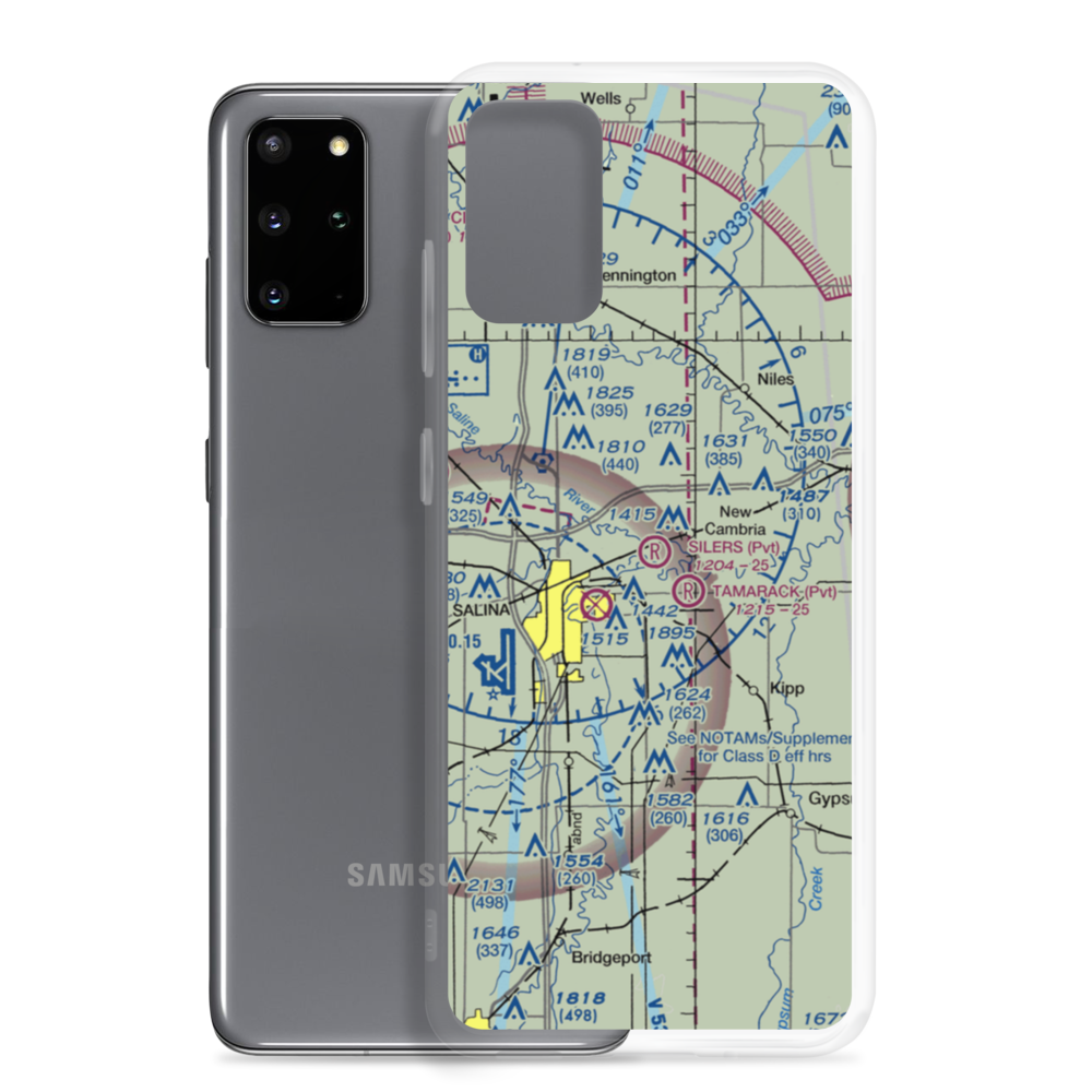 Silers Plane Valley Airport (1KS6) VFR Sectional Samsung Case Samsung Galaxy S20 Plus model shown