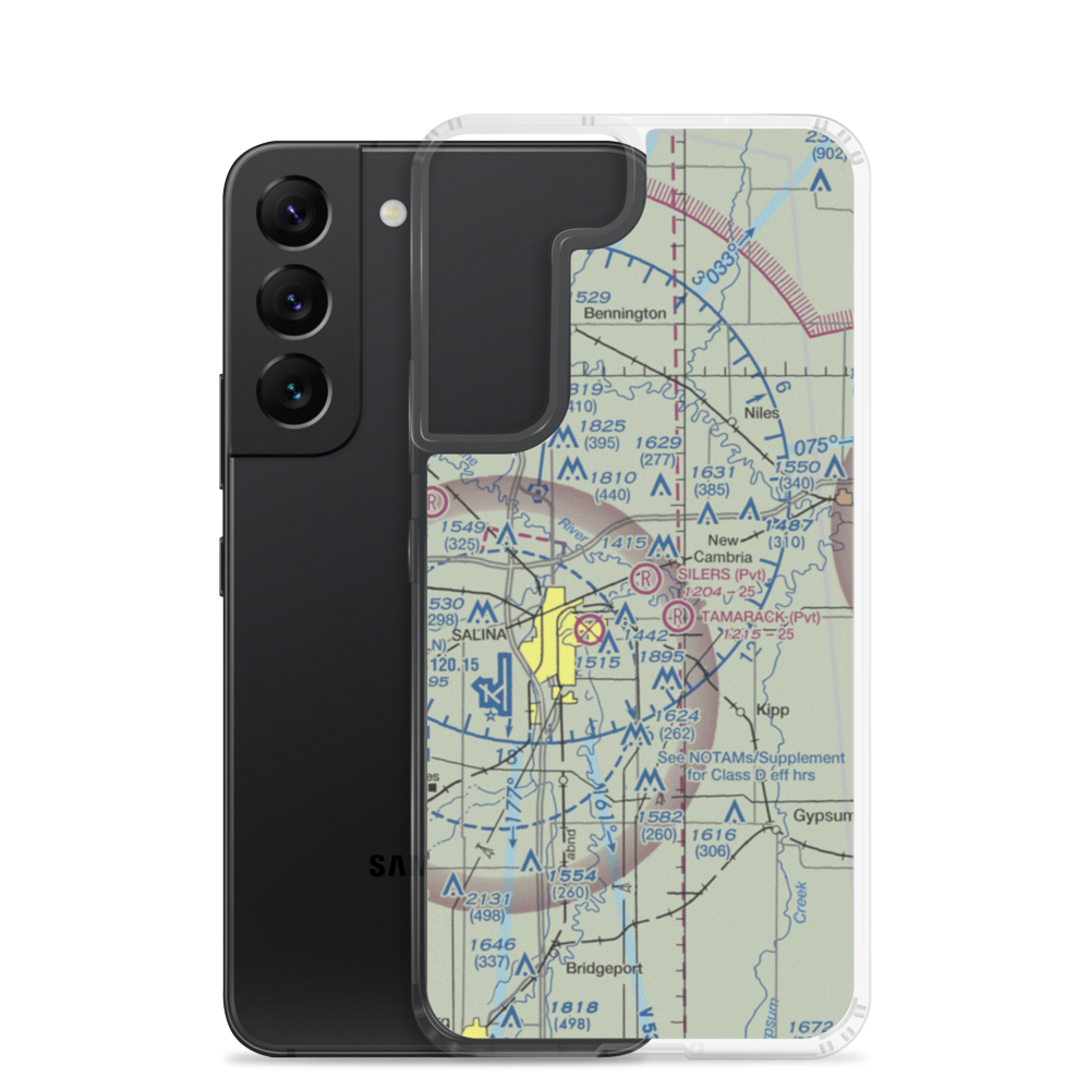 Silers Plane Valley Airport (1KS6) VFR Sectional Samsung Case Samsung Galaxy S22 model shown