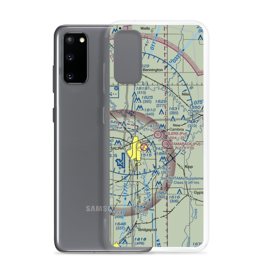Silers Plane Valley Airport (1KS6) VFR Sectional Samsung Case Samsung Galaxy S20 model shown