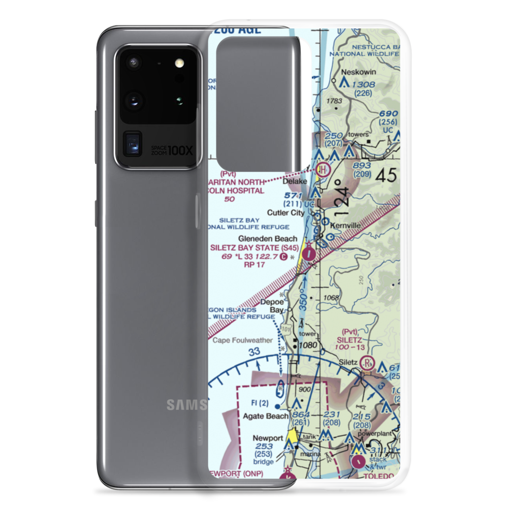 Siletz Bay State Airport (S45) VFR Sectional Samsung Case Samsung Galaxy S20 Ultra model shown