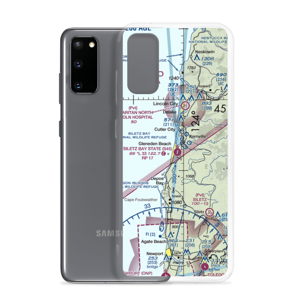Siletz Bay State Airport (S45) VFR Sectional Samsung Case Samsung Galaxy S20 model shown