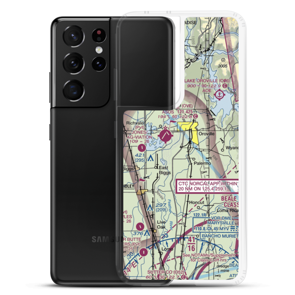 Siller Bros Inc Airport (97CL) VFR Sectional Samsung Case Samsung Galaxy S21 Ultra model shown