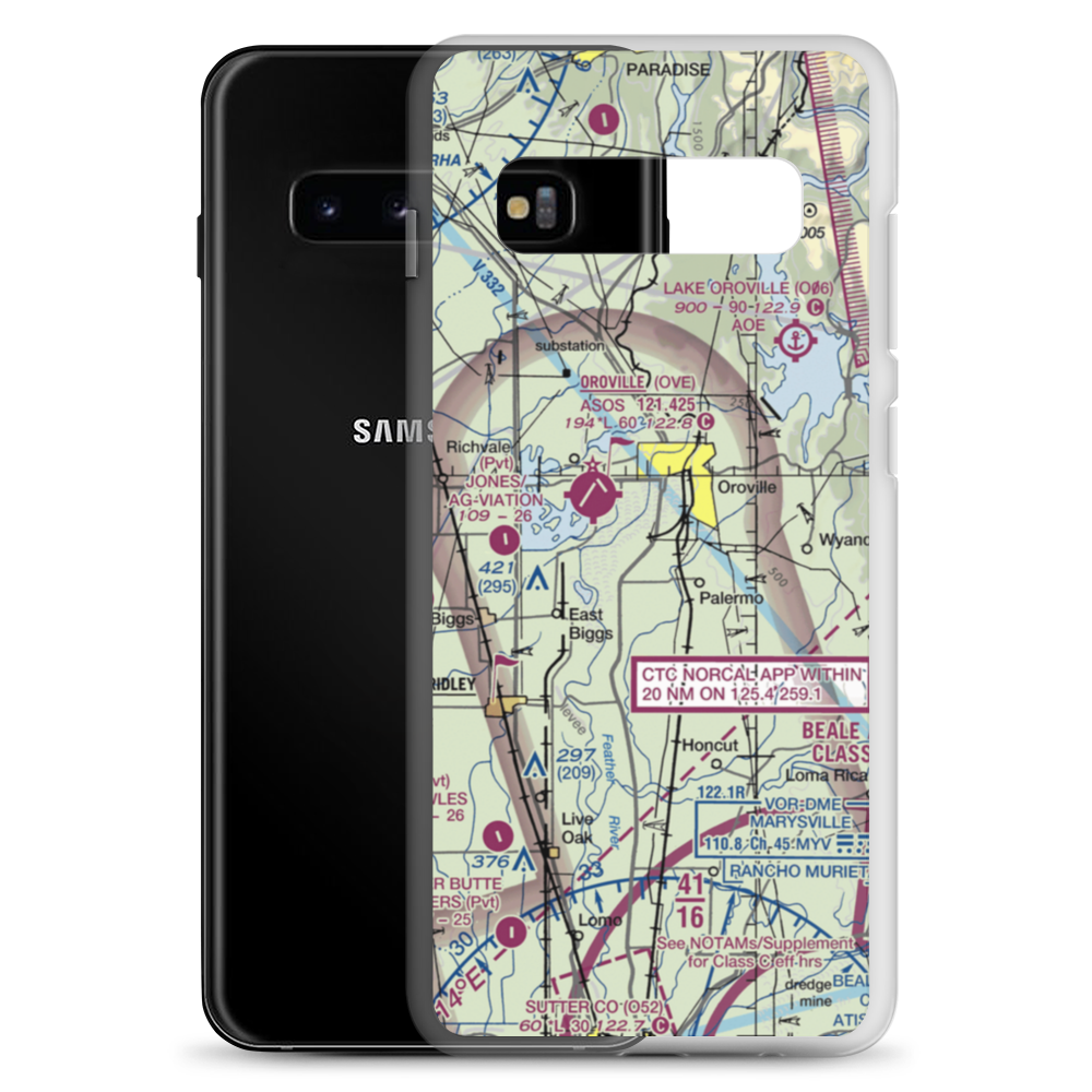 Siller Bros Inc Airport (97CL) VFR Sectional Samsung Case Samsung Galaxy S10+ model shown