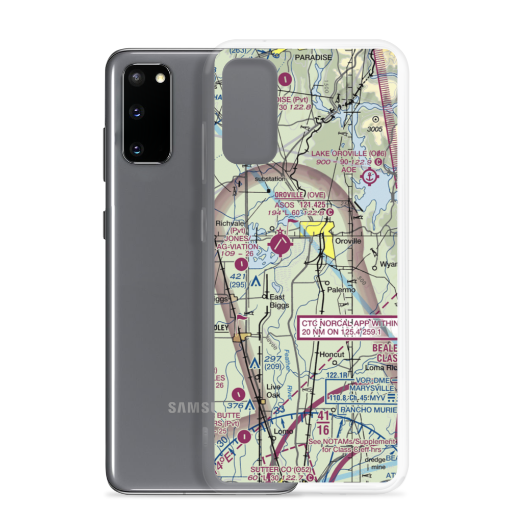Siller Bros Inc Airport (97CL) VFR Sectional Samsung Case Samsung Galaxy S20 model shown