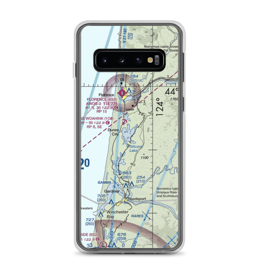 Siltcoos Lake Seaplane Base (5J2) VFR Sectional Samsung Case Samsung Galaxy S10 model shown