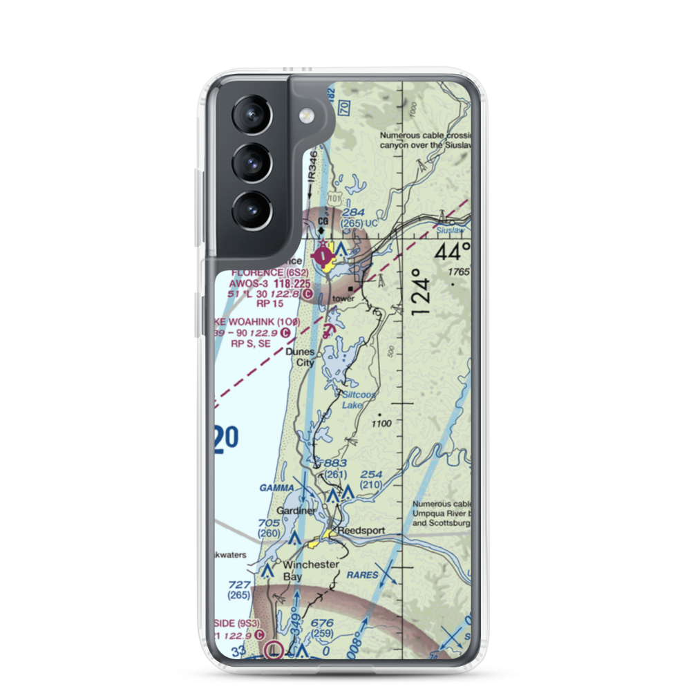 Siltcoos Lake Seaplane Base (5J2) VFR Sectional Samsung Case Samsung Galaxy S21 model shown