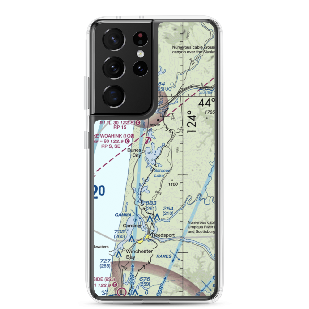 Siltcoos Lake Seaplane Base (5J2) VFR Sectional Samsung Case Samsung Galaxy S21 Ultra model shown