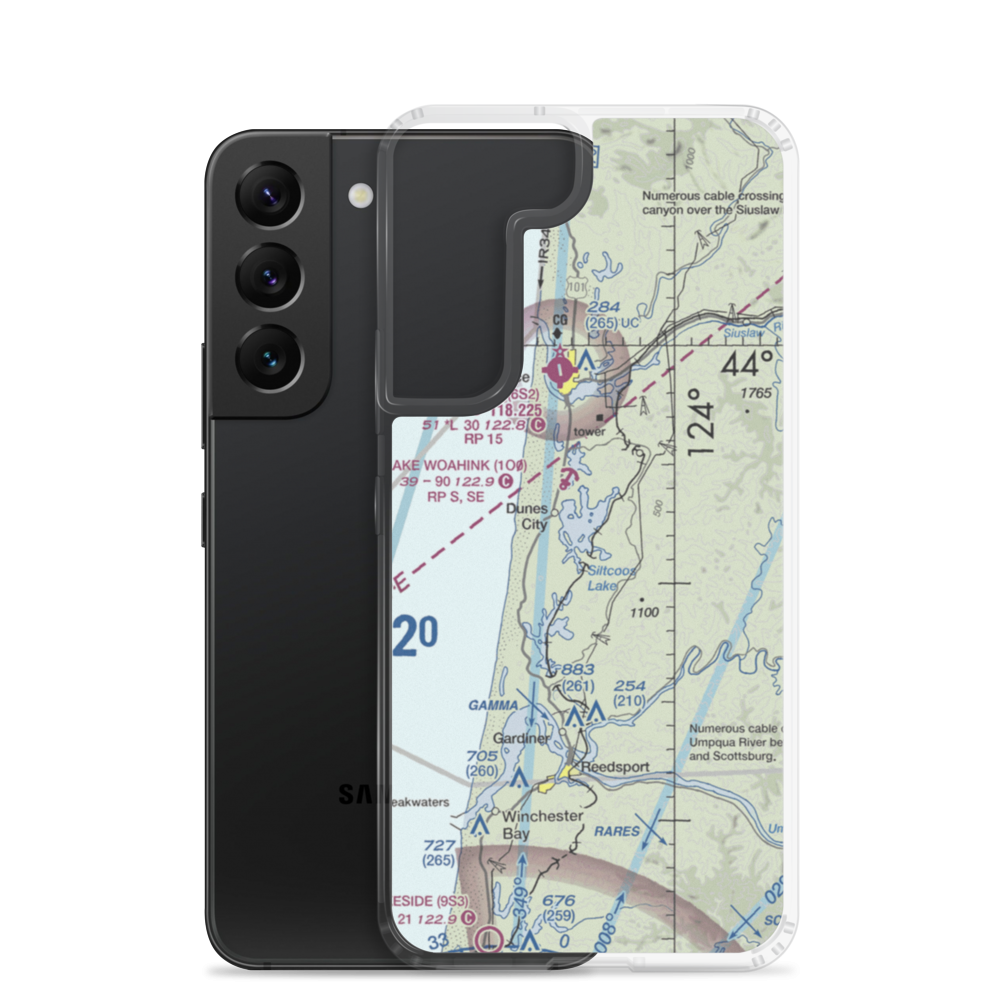 Siltcoos Lake Seaplane Base (5J2) VFR Sectional Samsung Case Samsung Galaxy S22 model shown
