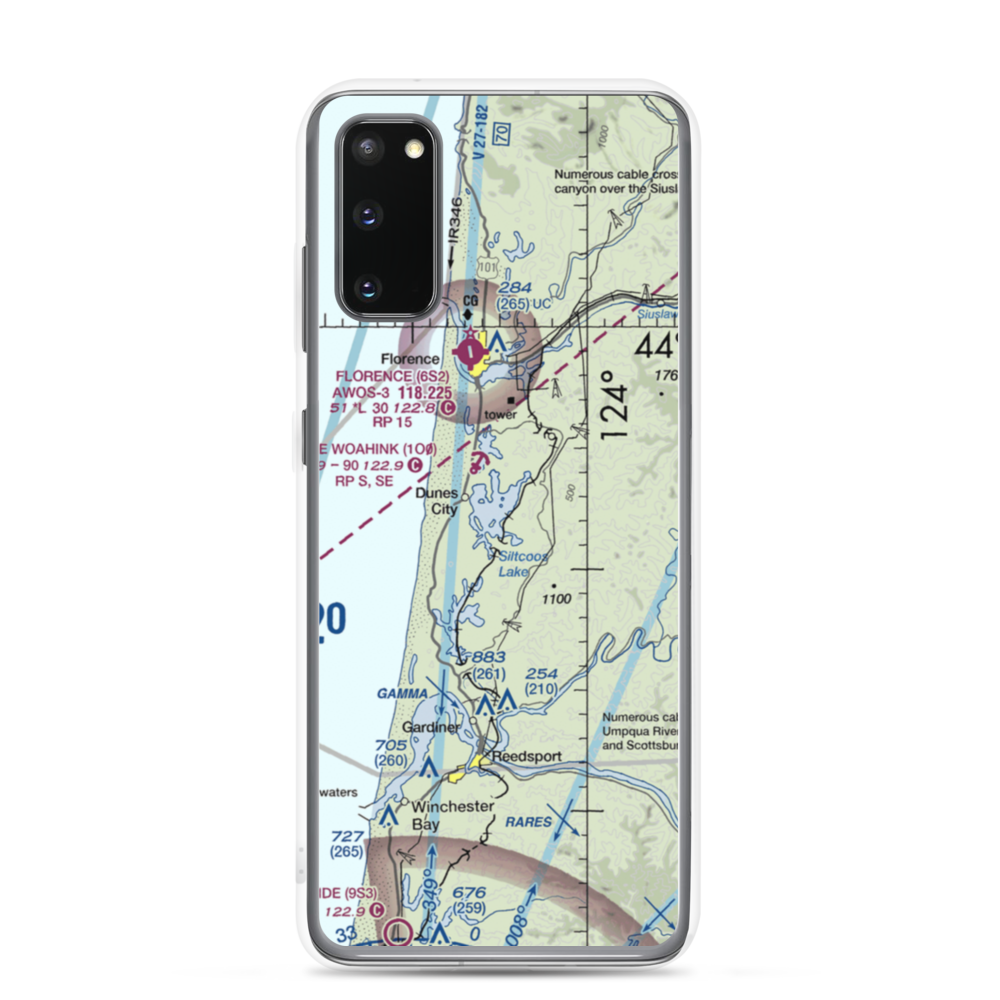 Siltcoos Lake Seaplane Base (5J2) VFR Sectional Samsung Case Samsung Galaxy S20 model shown