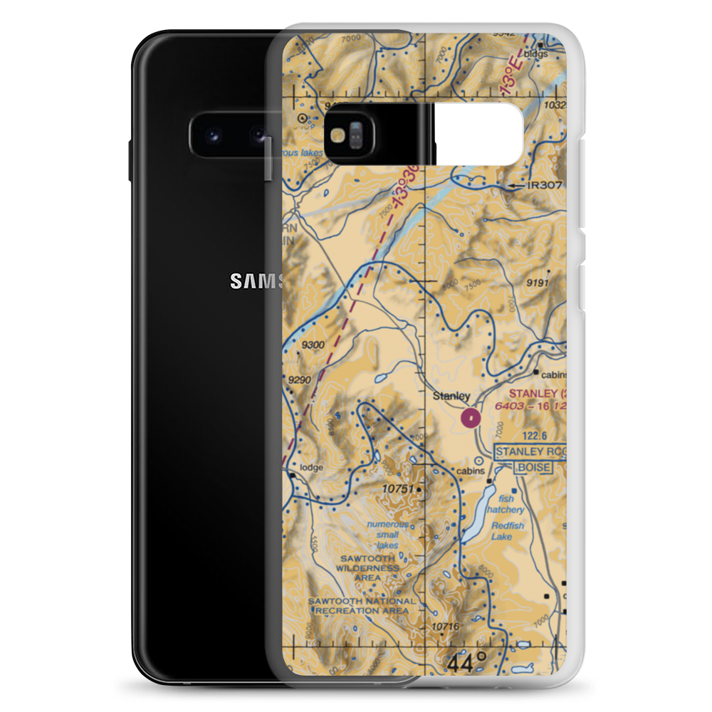 Silva Ranch Airport (13ID) VFR Sectional Samsung Case Samsung Galaxy S10+ model shown