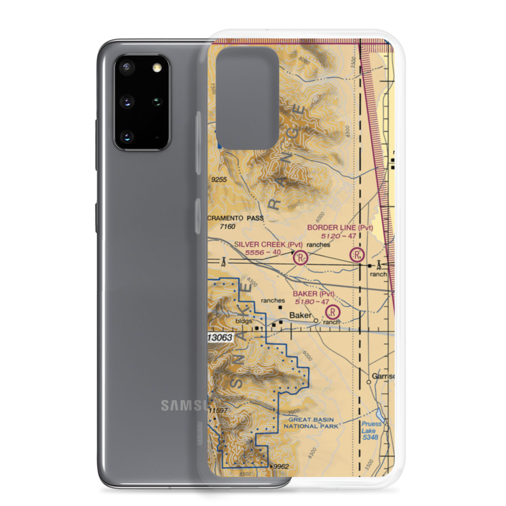 Silver Creek Airport (06NV) VFR Sectional Samsung Case Samsung Galaxy S20 Plus model shown