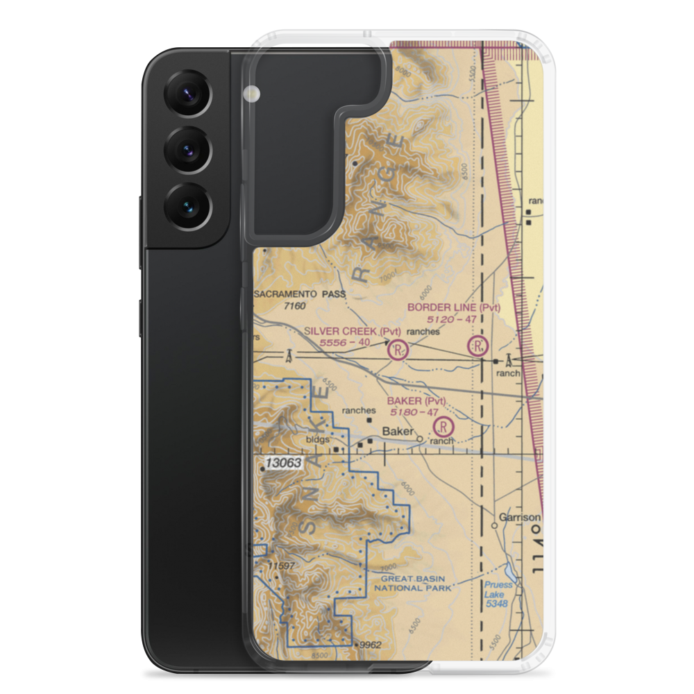 Silver Creek Airport (06NV) VFR Sectional Samsung Case Samsung Galaxy S22 Plus model shown