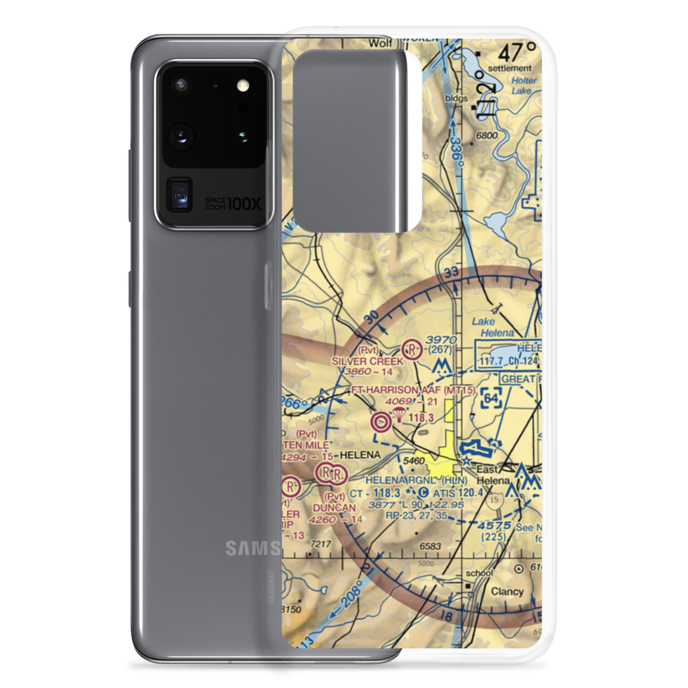 Silver Creek Airport (40MT) VFR Sectional Samsung Case Samsung Galaxy S20 Ultra model shown