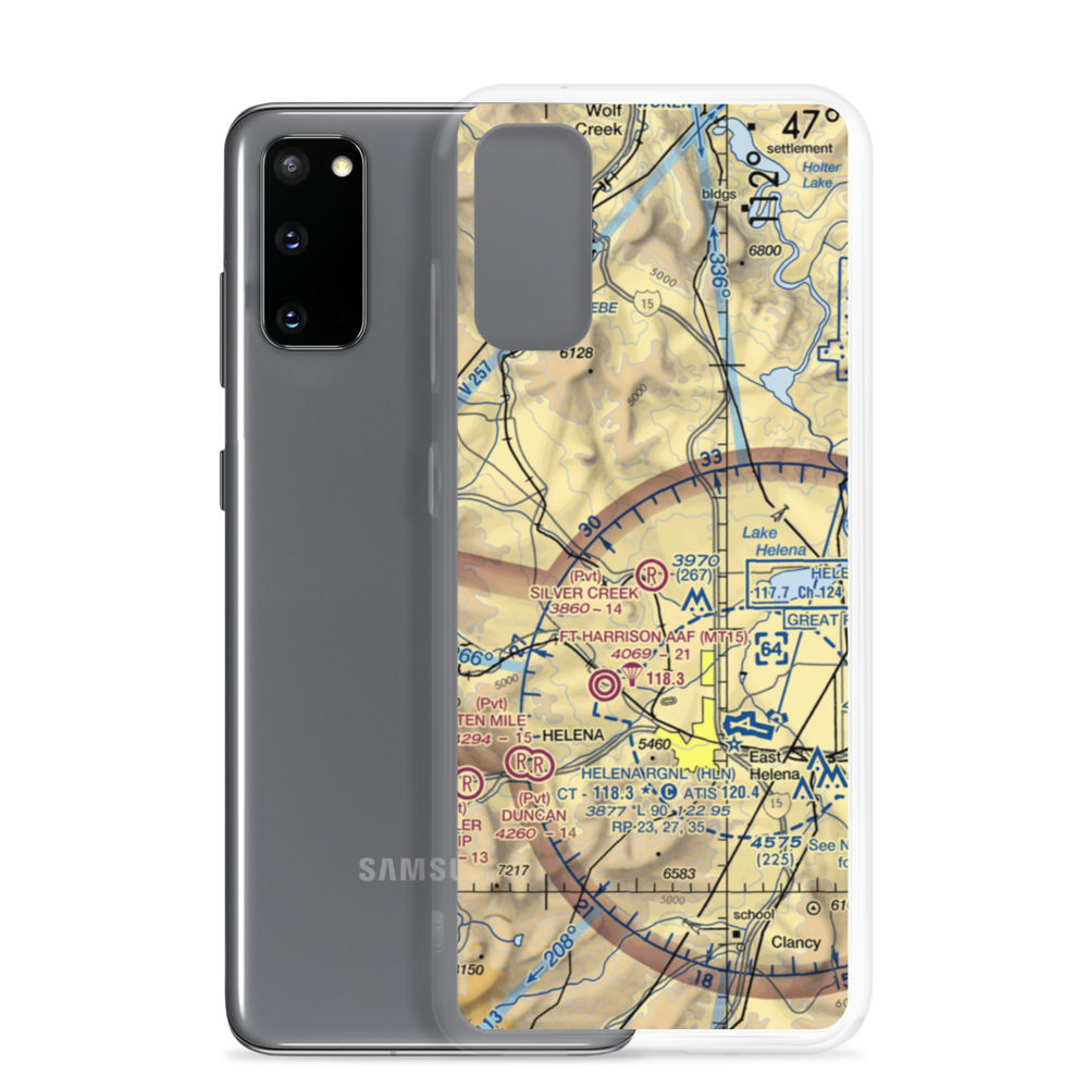 Silver Creek Airport (40MT) VFR Sectional Samsung Case Samsung Galaxy S20 model shown