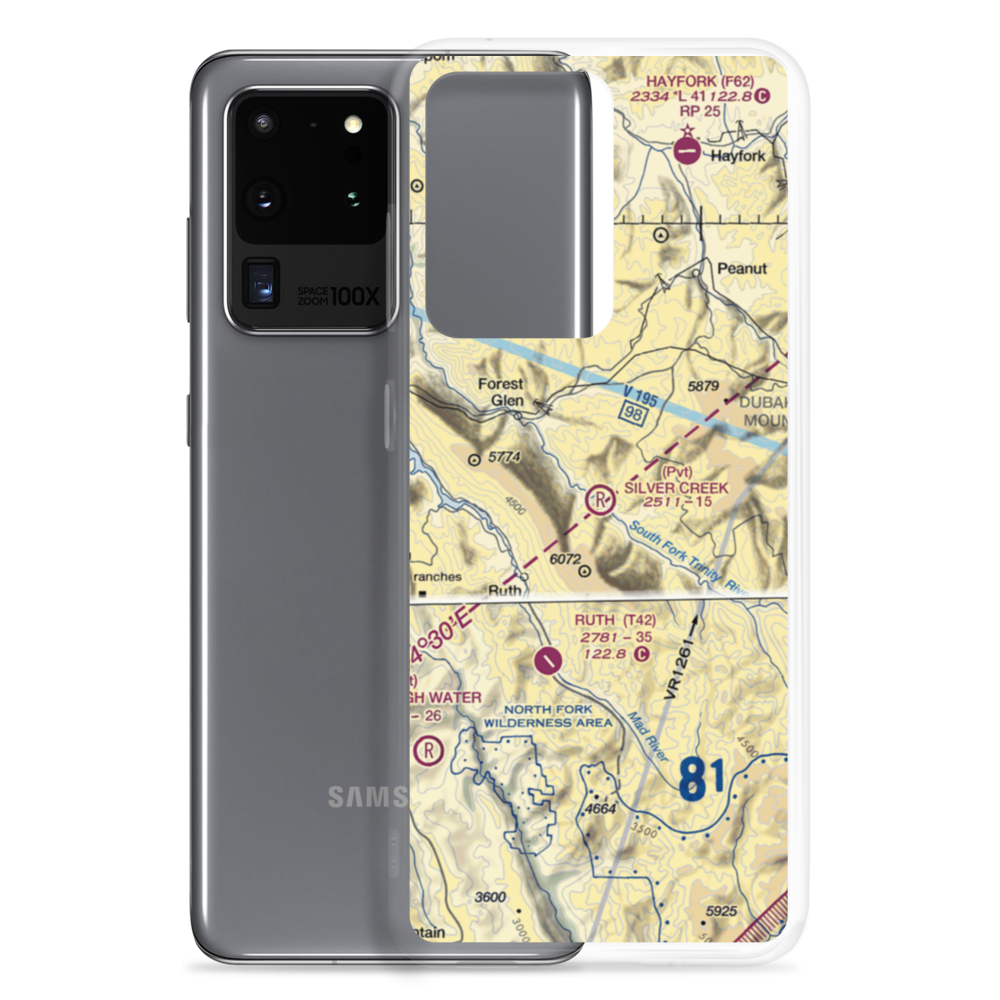 Silver Creek Ranch Airport (41CA) VFR Sectional Samsung Case Samsung Galaxy S20 Ultra model shown