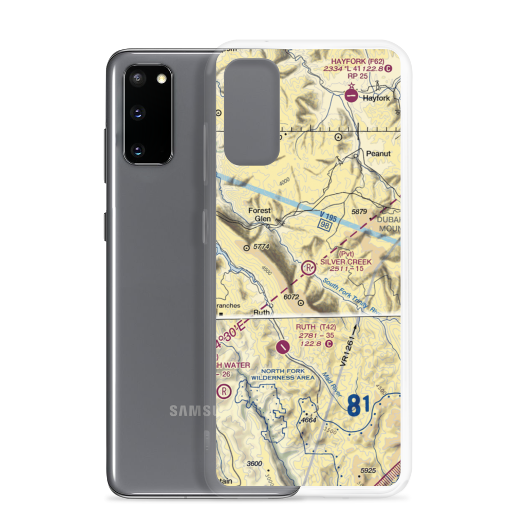 Silver Creek Ranch Airport (41CA) VFR Sectional Samsung Case Samsung Galaxy S20 model shown