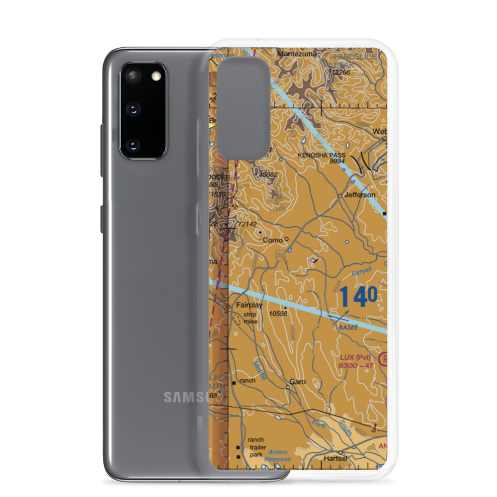 Silver Heels Airport (US-0075) VFR Sectional Samsung Case Samsung Galaxy S20 model shown