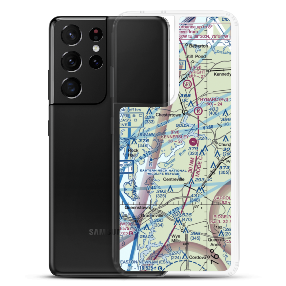 Silver Hill Airport (MD59) VFR Sectional Samsung Case Samsung Galaxy S21 Ultra model shown
