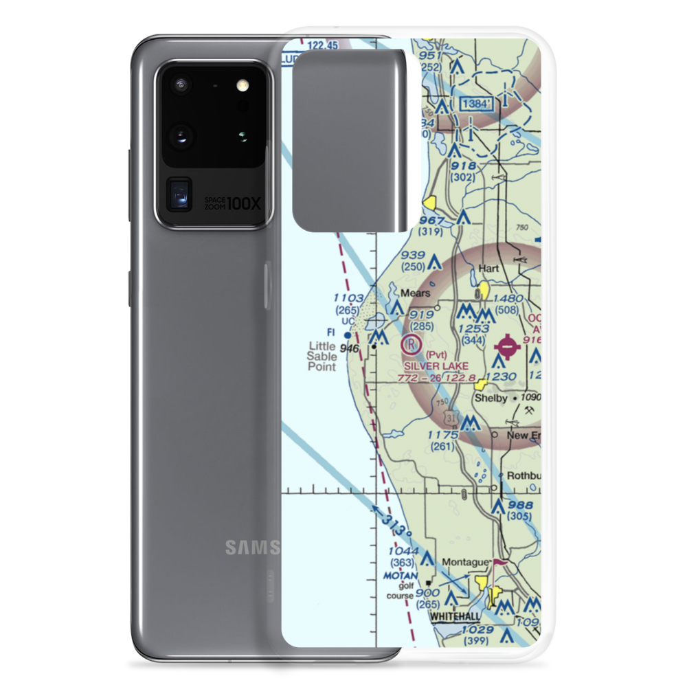 Silver Lake Airport (MI71) VFR Sectional Samsung Case Samsung Galaxy S20 Ultra model shown