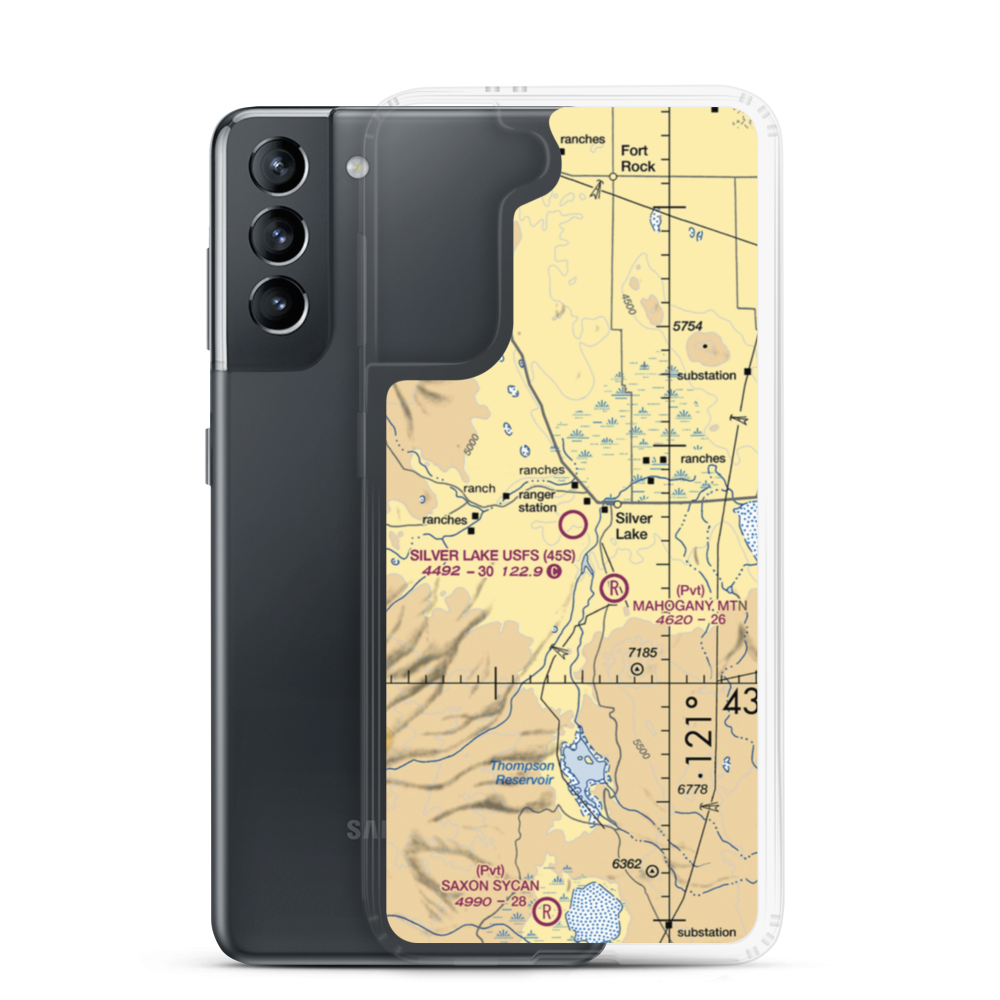 Silver Lake F S Strip (45S) VFR Sectional Samsung Case Samsung Galaxy S21 model shown