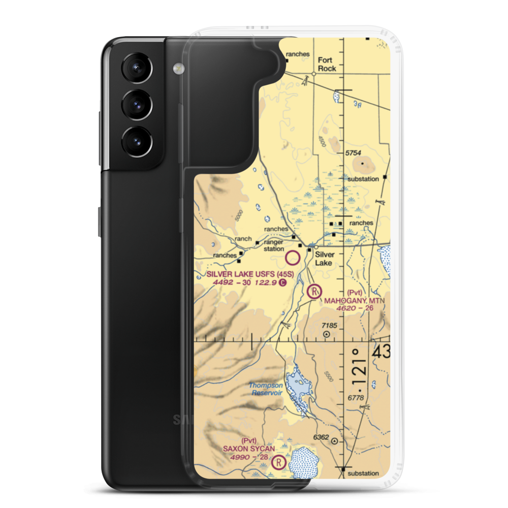 Silver Lake F S Strip (45S) VFR Sectional Samsung Case Samsung Galaxy S21 Plus model shown