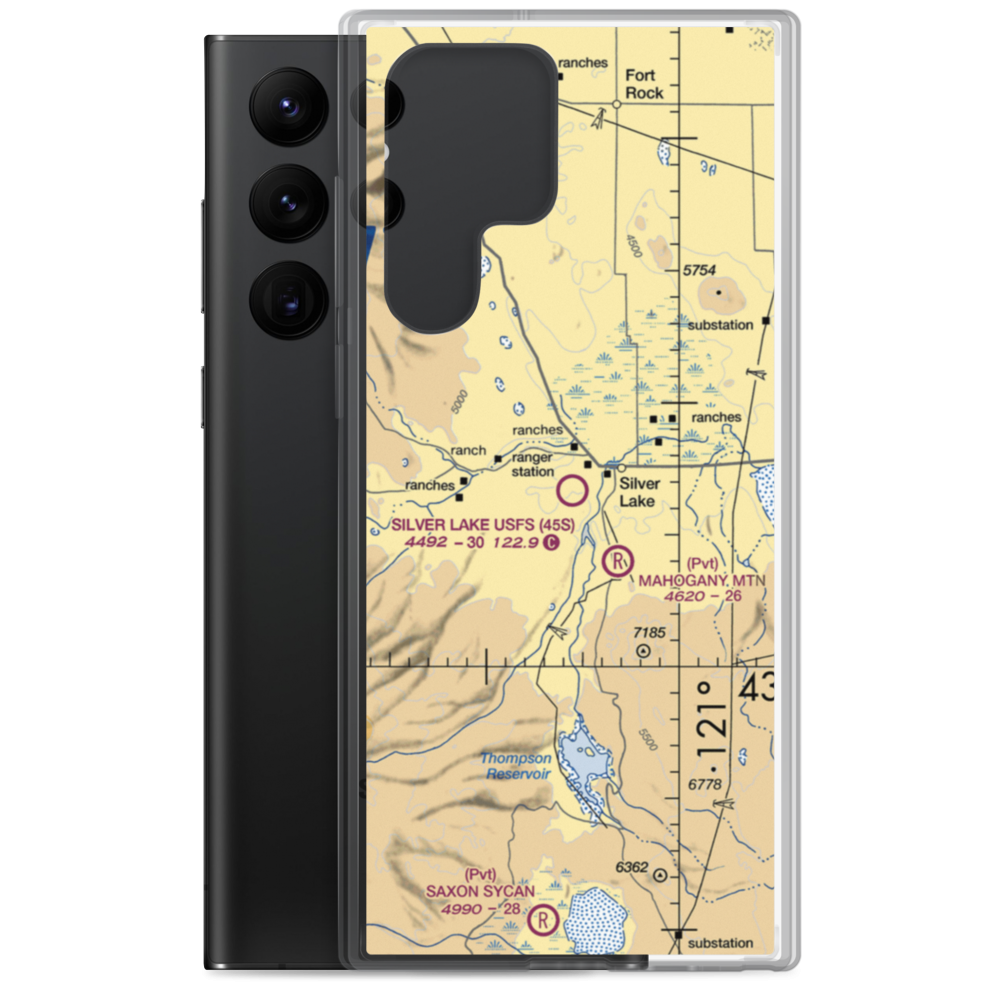 Silver Lake F S Strip (45S) VFR Sectional Samsung Case Samsung Galaxy S22 Ultra model shown