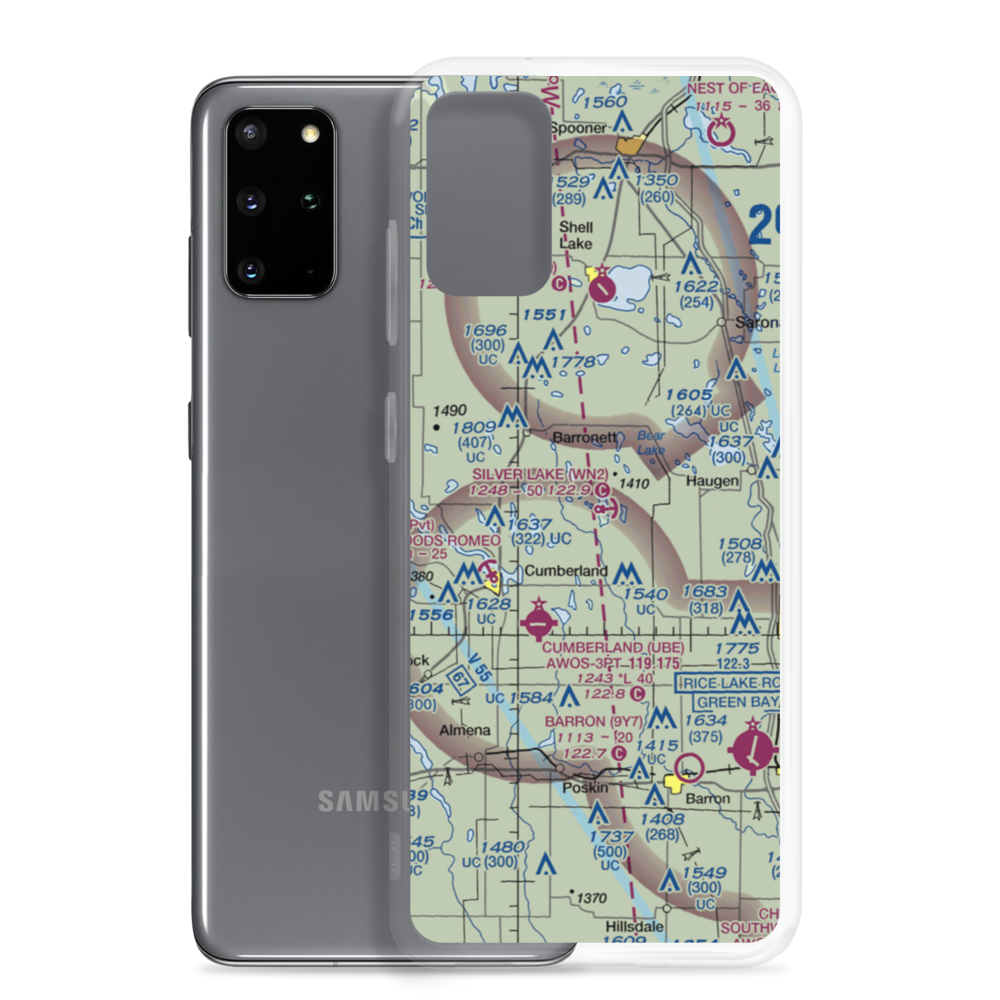 Silver Lake Seaplane Base (WN2) VFR Sectional Samsung Case Samsung Galaxy S20 Plus model shown