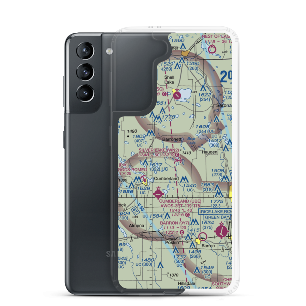 Silver Lake Seaplane Base (WN2) VFR Sectional Samsung Case Samsung Galaxy S21 model shown