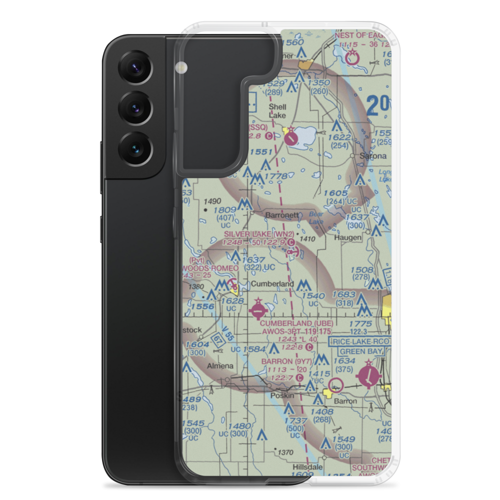Silver Lake Seaplane Base (WN2) VFR Sectional Samsung Case Samsung Galaxy S22 Plus model shown