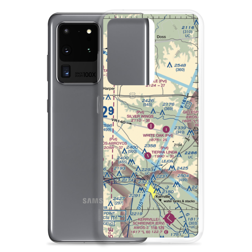 Silver Wings Airport (TS36) VFR Sectional Samsung Case Samsung Galaxy S20 Ultra model shown