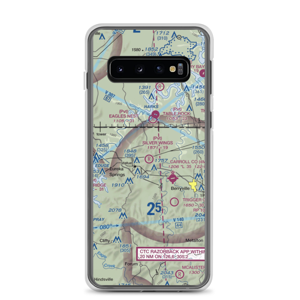 Silver Wings Field (5A5) VFR Sectional Samsung Case Samsung Galaxy S10 model shown