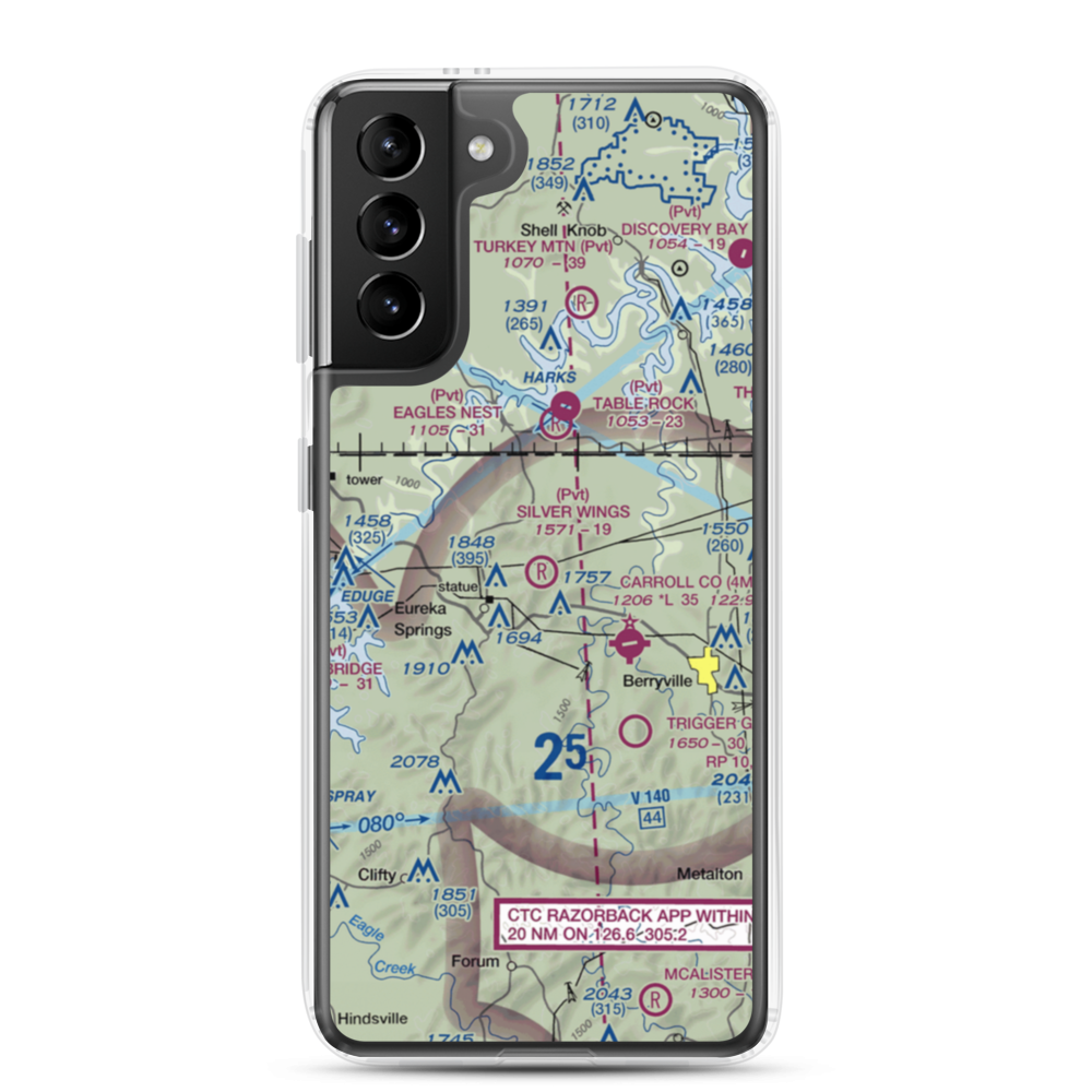Silver Wings Field (5A5) VFR Sectional Samsung Case Samsung Galaxy S21 Plus model shown