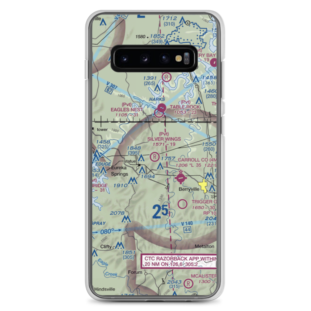 Silver Wings Field (5A5) VFR Sectional Samsung Case Samsung Galaxy S10+ model shown