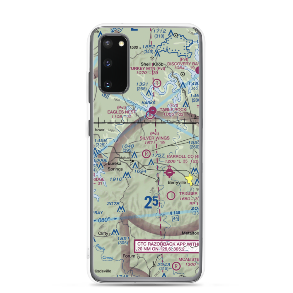 Silver Wings Field (5A5) VFR Sectional Samsung Case Samsung Galaxy S20 model shown